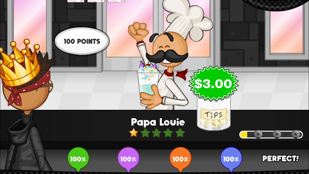papa’s freezeria hd | unlocking papa louie + perfect day