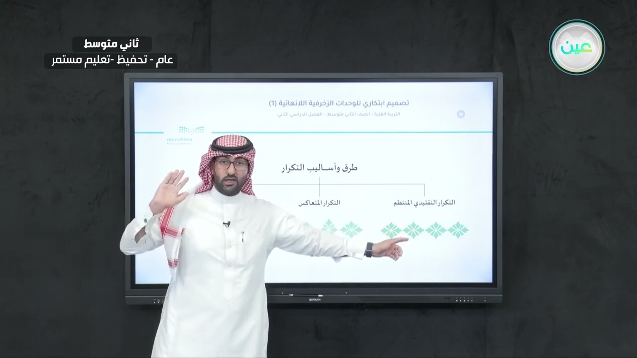 تصميم ابتكاري للوحدات الزخرفية اللانهائية (1) - التربية الفنية - ثاني متوسط