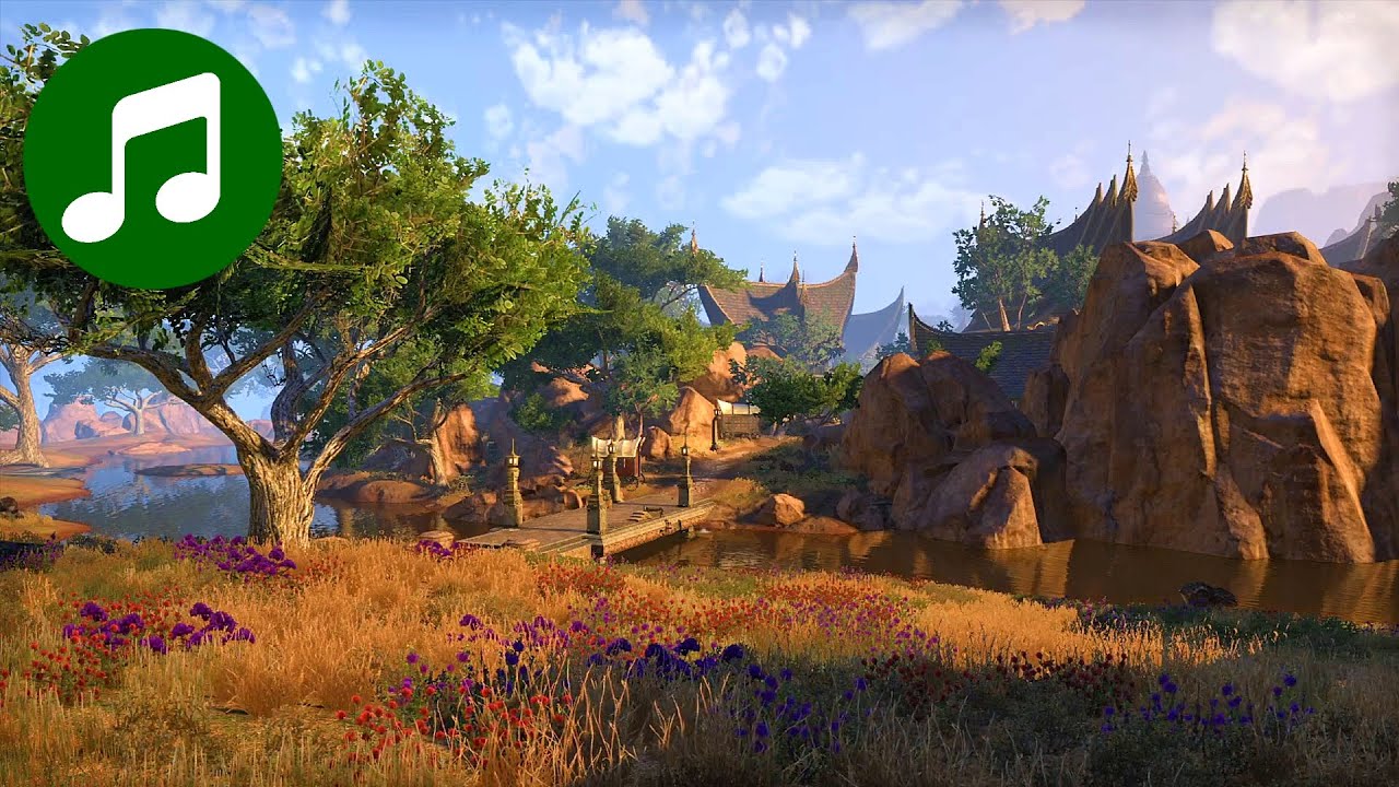 ELDER SCROLLS ONLINE: ELSWEYR Ambient Music & Ambience 🎵 Outside Riverhold (ESO Soundtrack | OST)