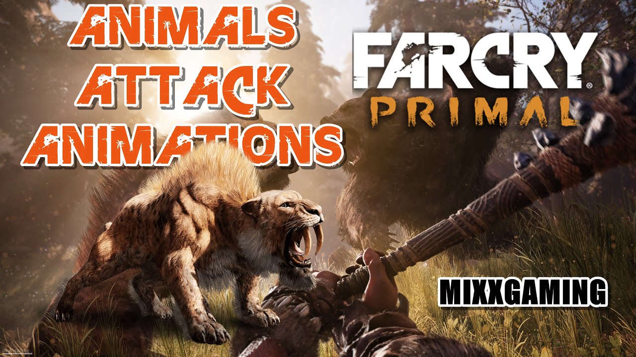 Far Cry Primal - Deadly Animals Attack Animations / Hayvan Saldırısı Animasyonu