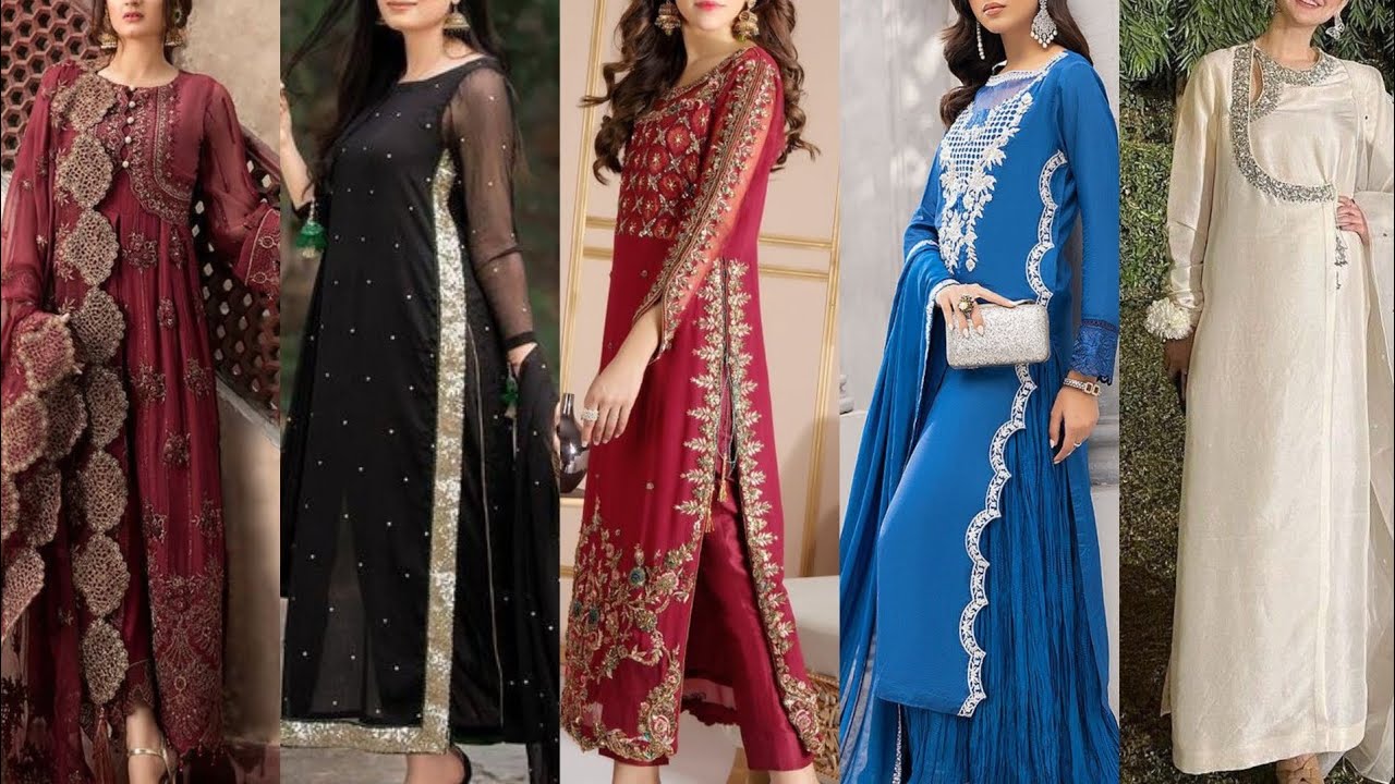 latest fancy long shirts design for girls | long shirts design for weddings and party wear