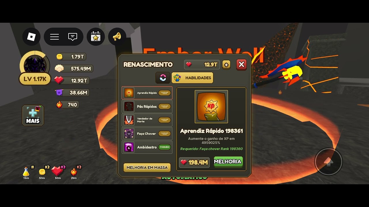 REBIRTH LVL 3.91B, SOUL GEMS 28.9T, SKILL LVL 214K | GIANT SIMULATOR: REBORN | ROBLOX