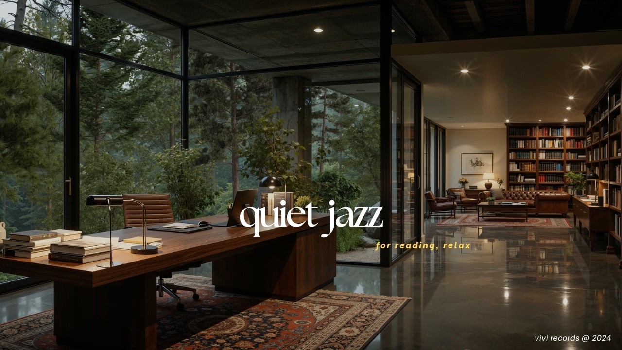 Cozy Jazz in Quiet Reading Ambience | Nature Therapy Morning with Jazz Music to Calm & Relax