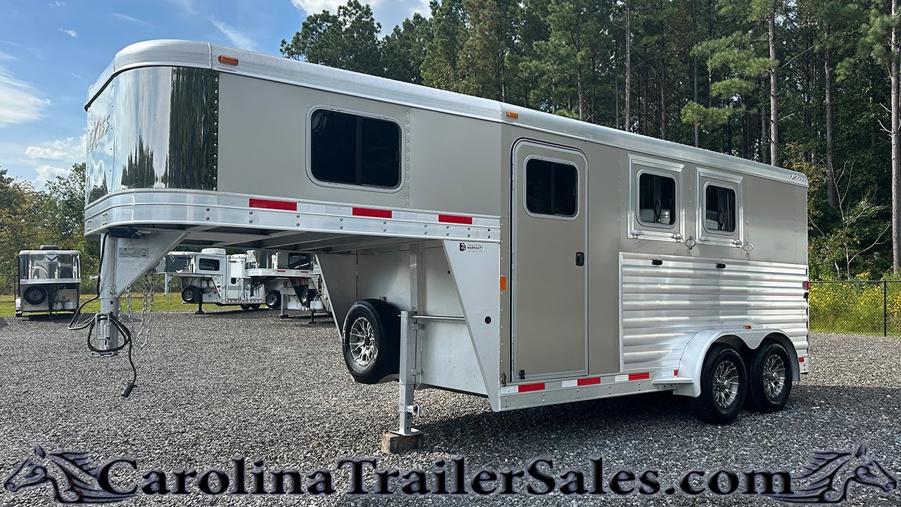 2016 Exiss 2 Horse Slant Load Trailer Tour | 4' Dressing Room & Rear Tack