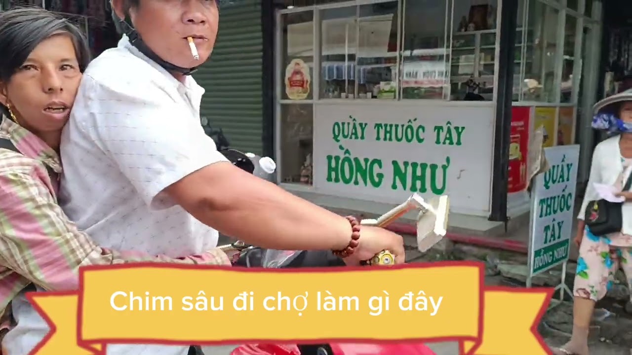 Bất ngờ gặp Vợ Chồng Chim sâu đi chợ.