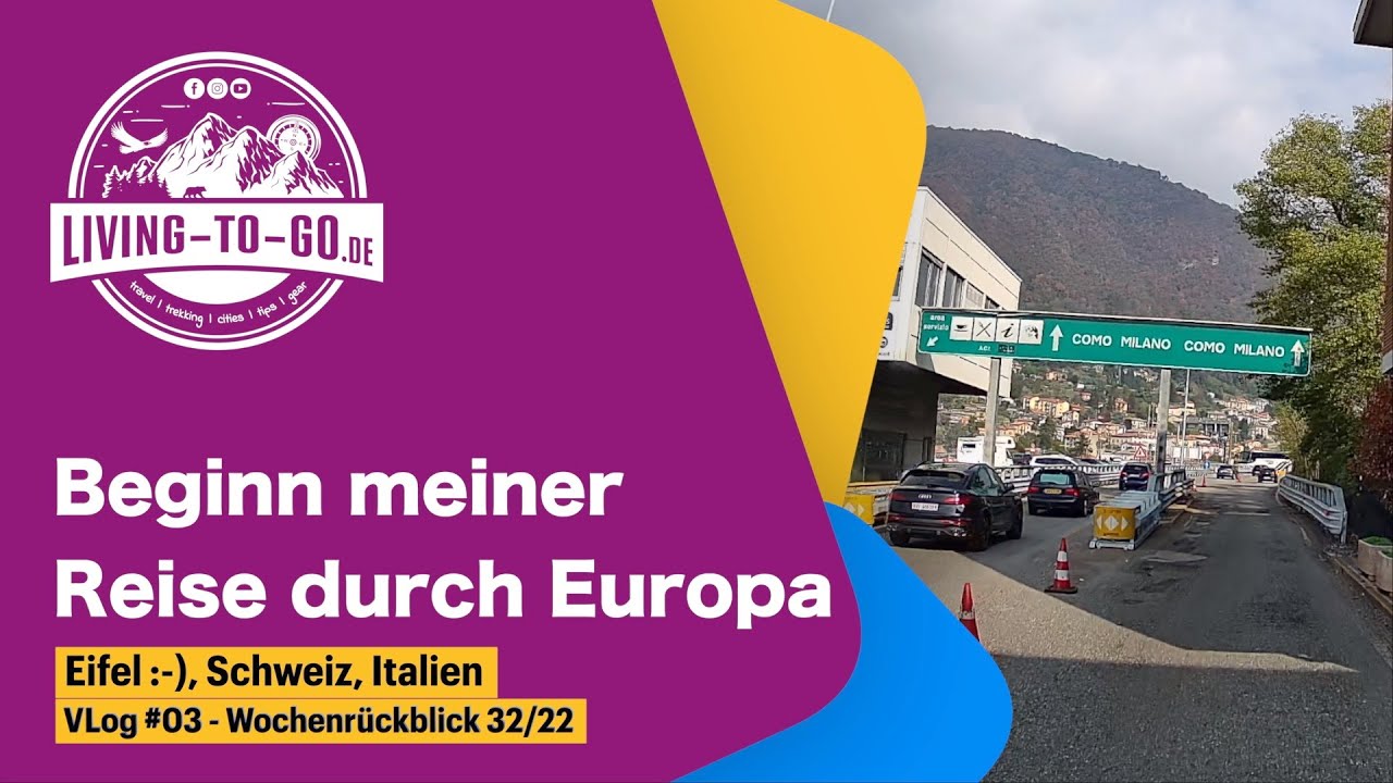 Beginn meiner Europareise. Über die Schweiz, Italien, Frankreich nach Spanien