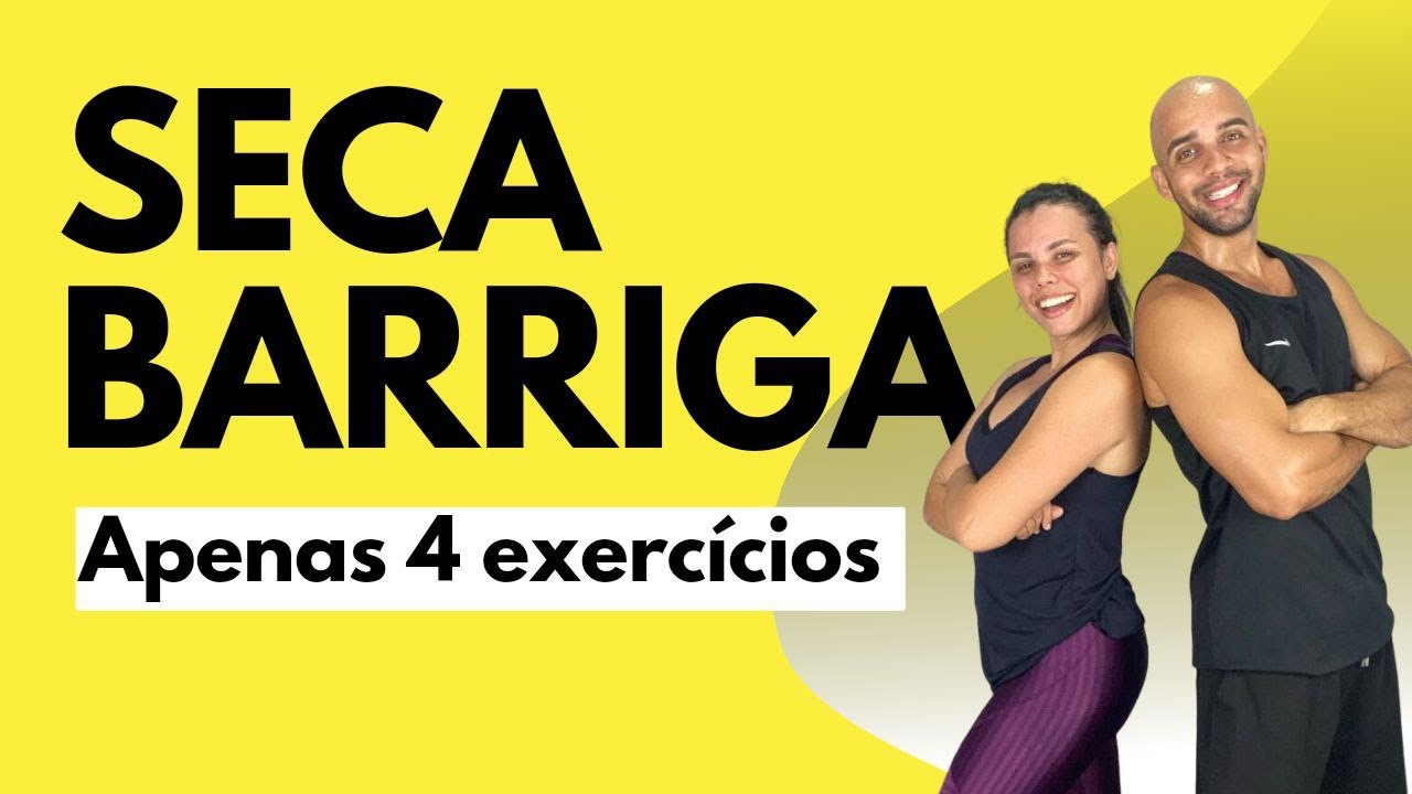 APENAS 4 EXERCÍCIOS SECA BARRIGA - Prof Caio Ribeiro