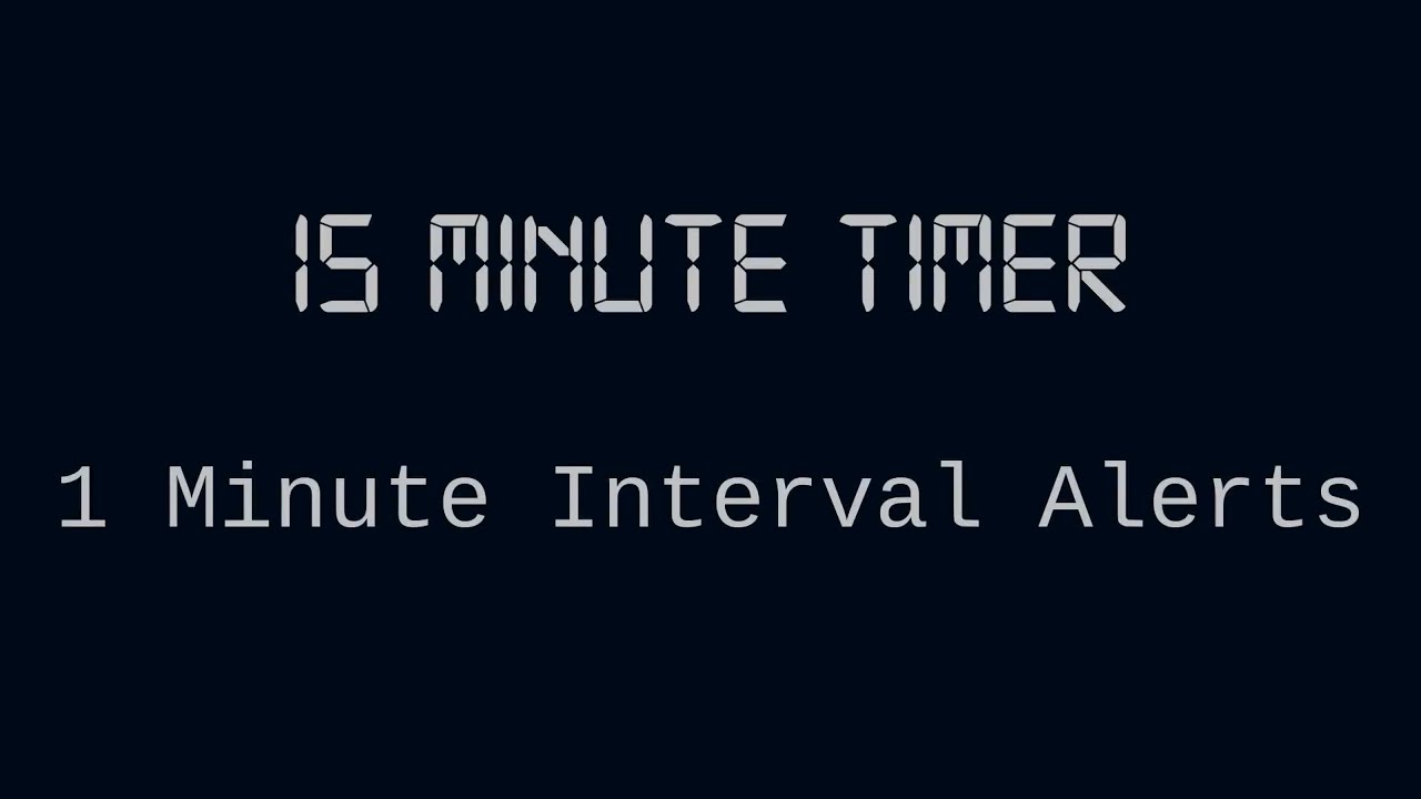 15 Minute Timer: 1 Minute Intervals