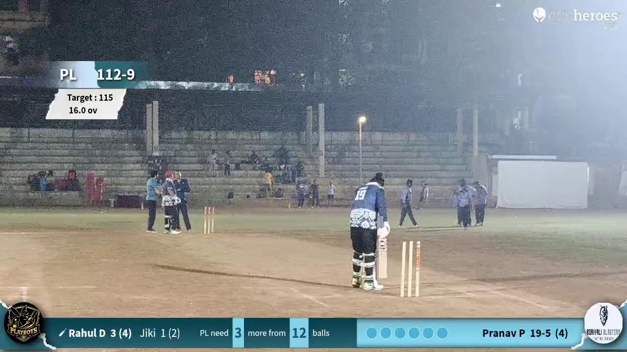 Borivali Blasters vs Playboys live cricket match | CRIC & FIT CHAMPIONS NIGHT live - THAKUR SHYAMNA