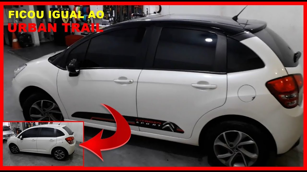 Envelopamento Teto Citroen C3 Zenith em Black Piano Ficou igual a 