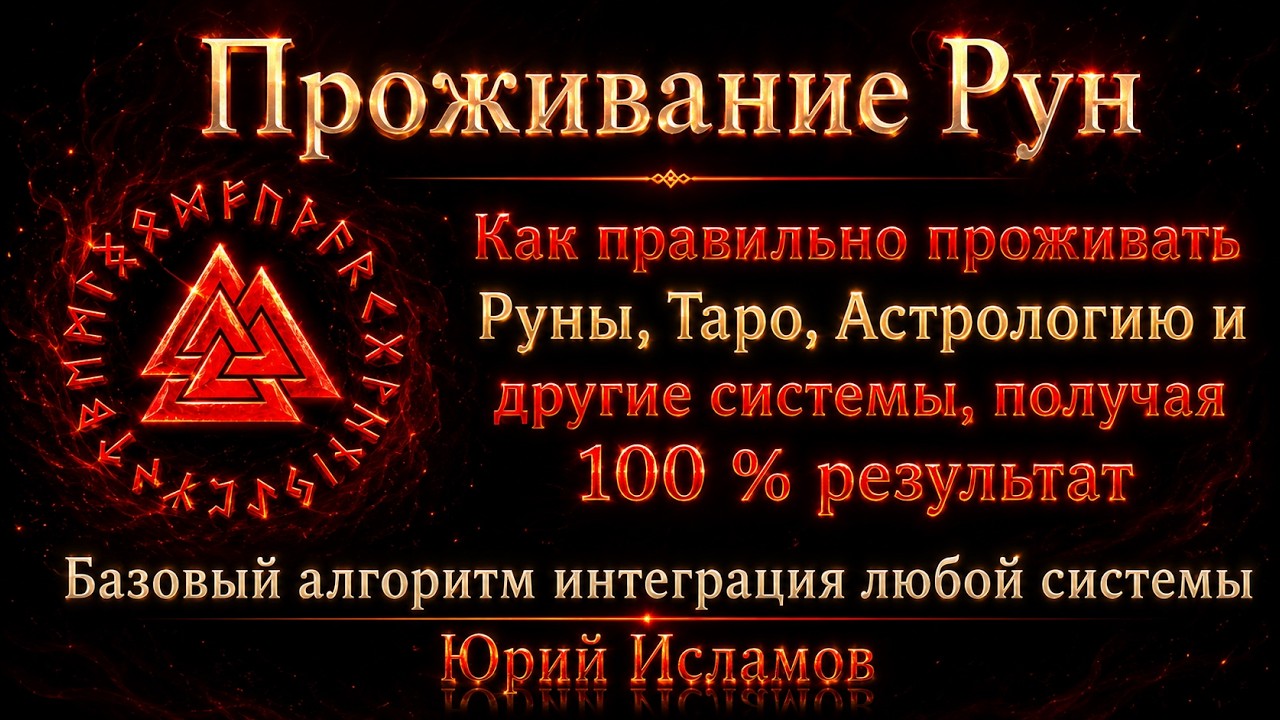 Проживание Рун. Как правильно проживать Руны, Таро, Астрологию и прочее, получая 100 % результат.