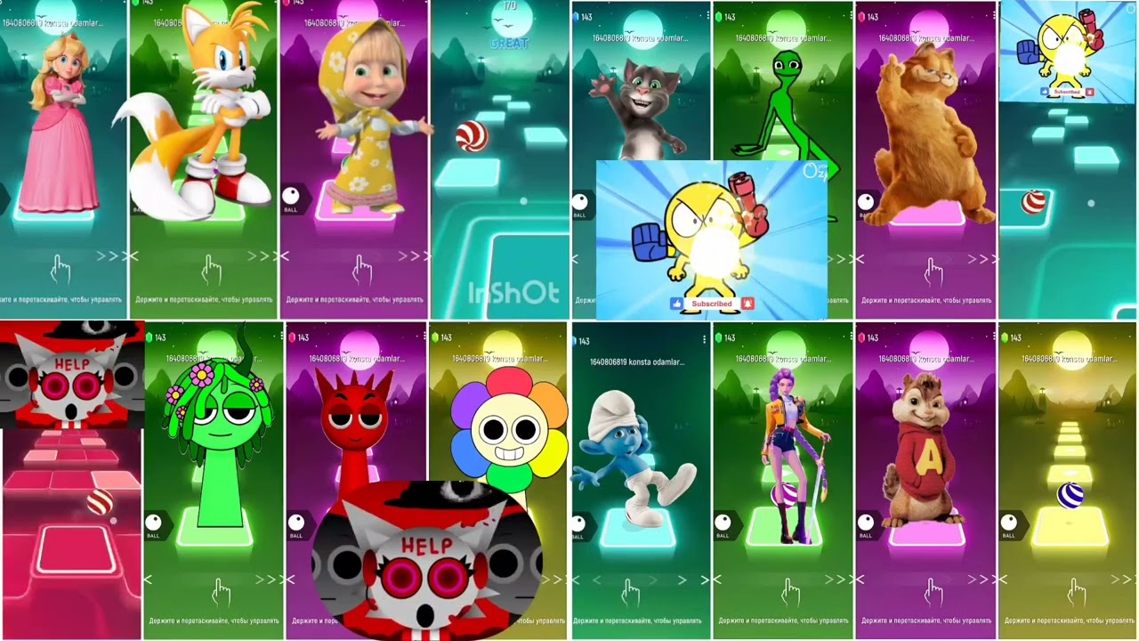 ULTIMATE TILES HOP MULTIVERSE BATTLE! 😱🔥 All Heroes vs Impossible Rhythm!#TilesHop #TilesHopChalleng