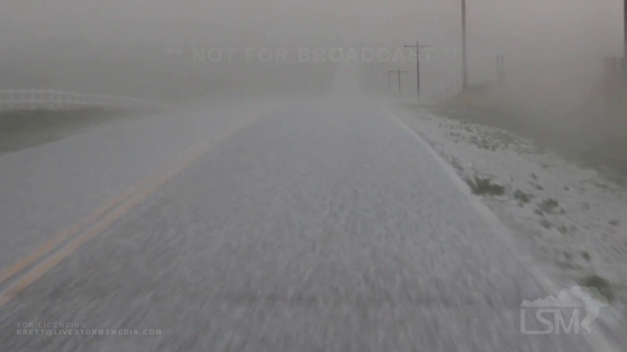 06-26-2020 Peyton, CO - Hail Covers The Ground With Tornado Warned Storm