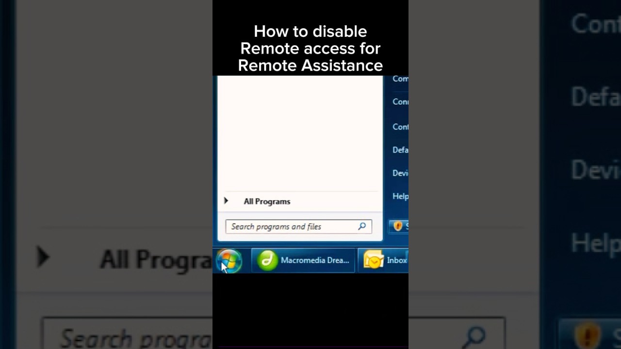 How to Disable Remote Access for Remote Assistance in Windows 7 | Quick Guide
