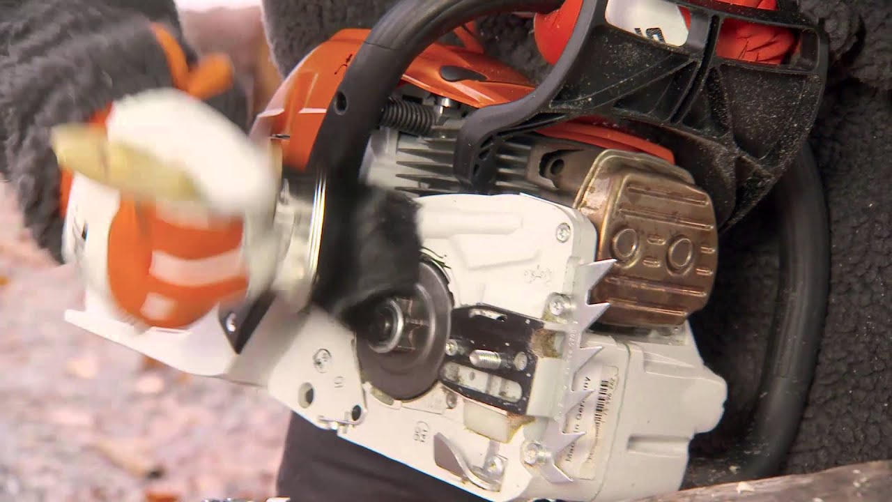 טיפול להב ושרשרת בסיום עבודה משור STIHL דגם C