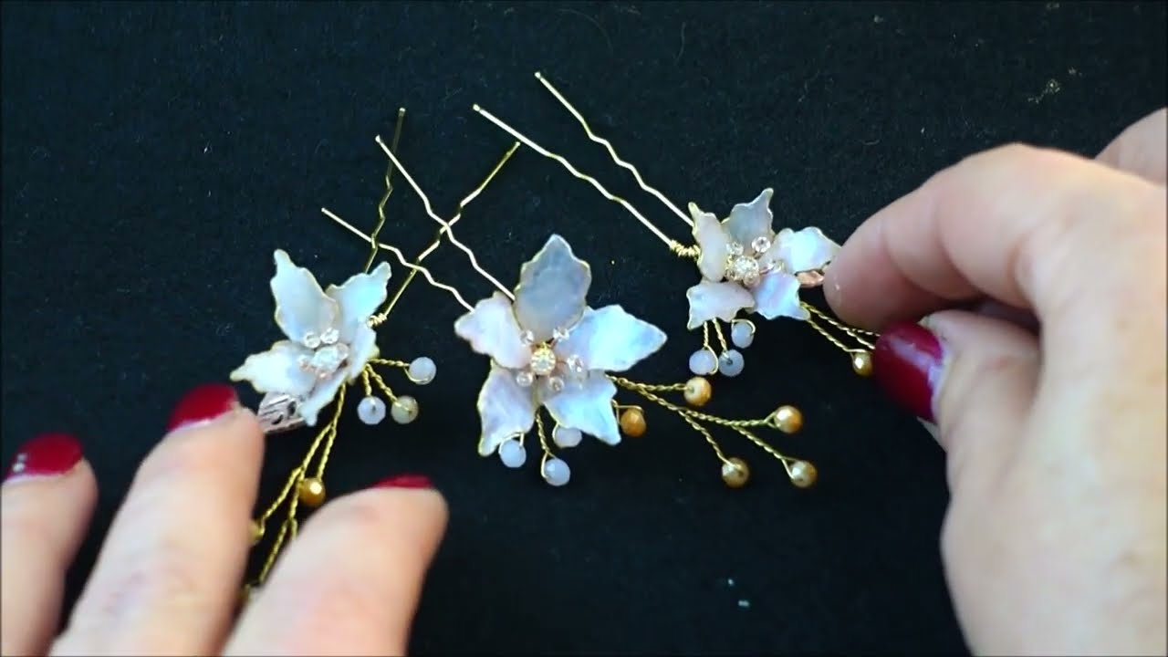 Flores de resina, tocado de resina