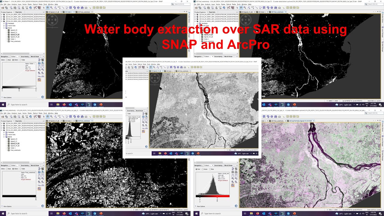 Извлечение данных о водоемах по данным SAR с использованием SNAP и ArcPro