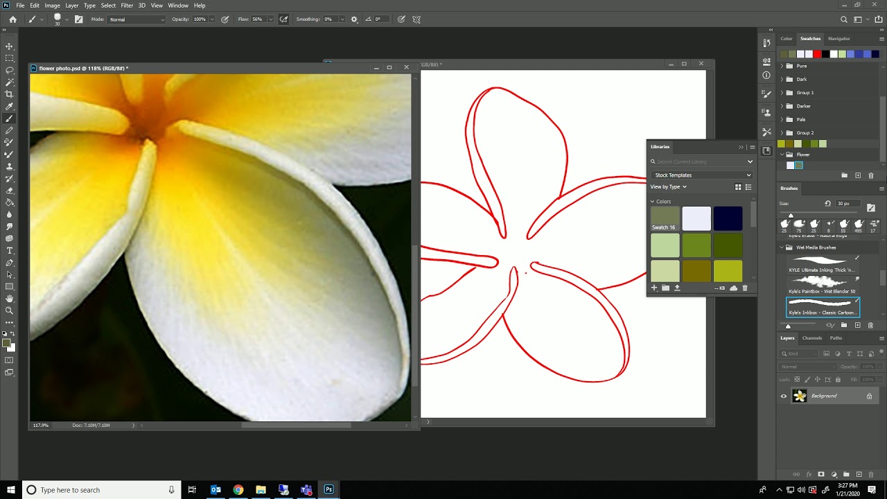 Painting a Flower in Photoshop