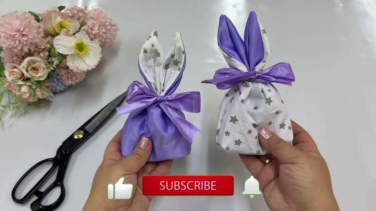DIY Bunny Ear Pouch | Easy Sewing Tutorial #DIY #Sewing #BunnyPouch #BunnyBag #EasySewing 