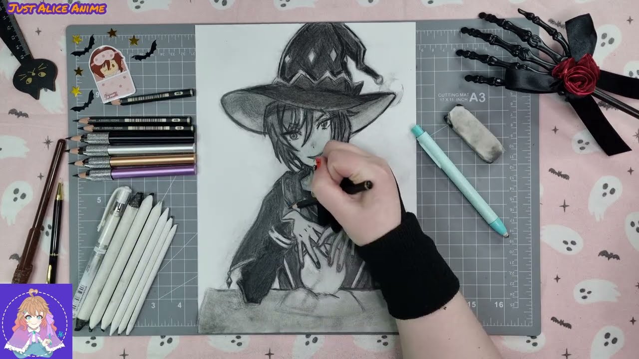 🔮Ensemble Stars🎶Natsume Sakasaki⚡️part 1✨️Drawing🎨sketch and charcoal🪄Magical witch🙏SUBSCRIBE🎨fanart
