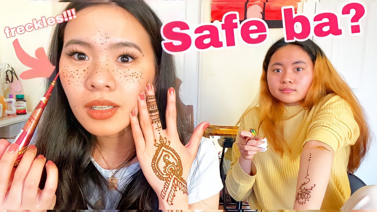 We tried doing our own HENNA!!! ✨fake freckles✨