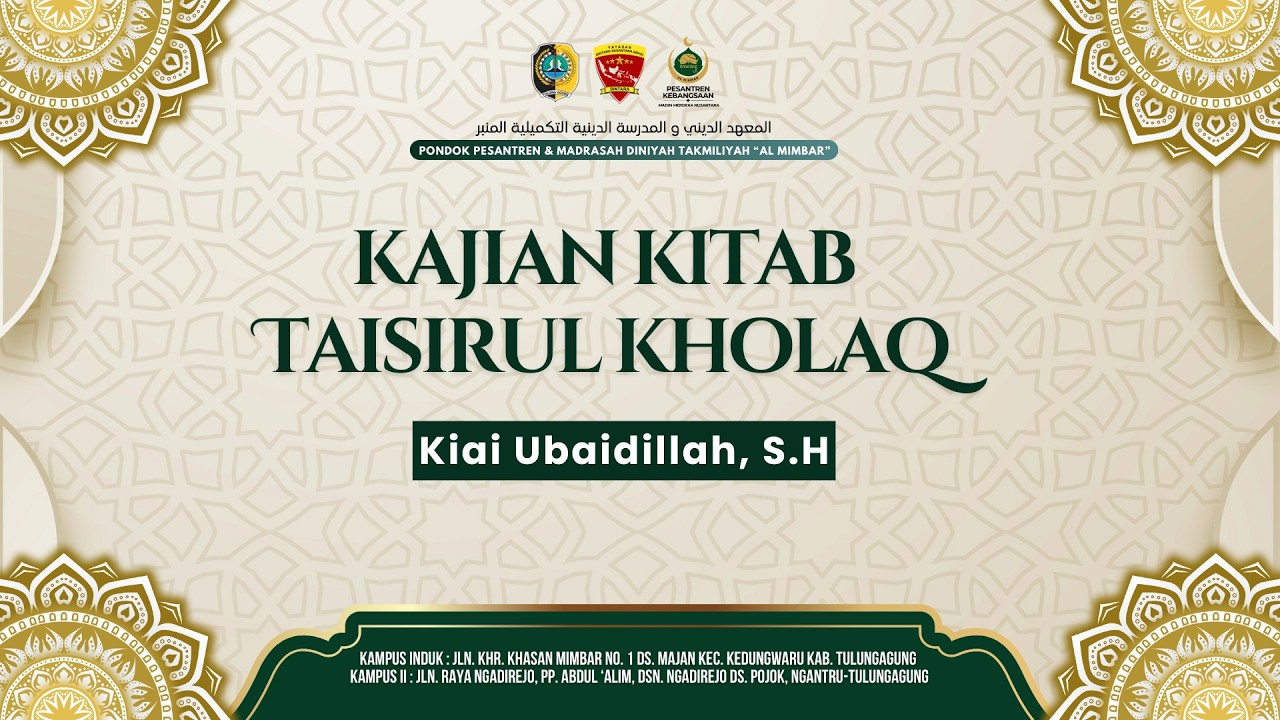 LIVE🔴- KAJIAN KITAB Taisirul Kholaq