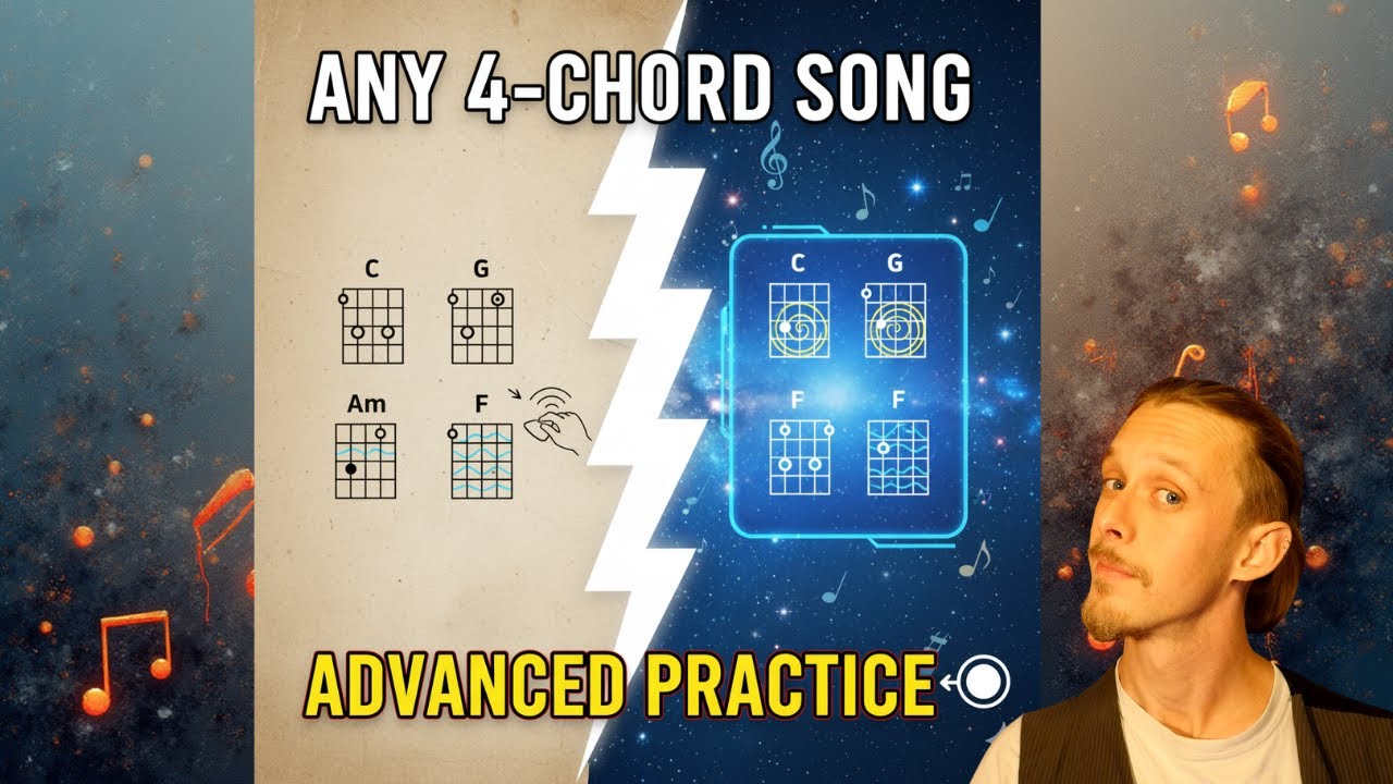 Turn Any Four Chord Song Into an Advanced Guitar Practice Session