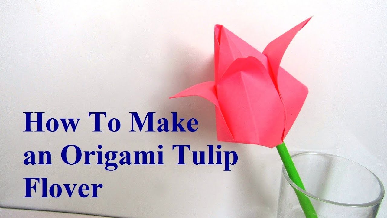 Confecționăm lalea din hărtie. Ușor origami.