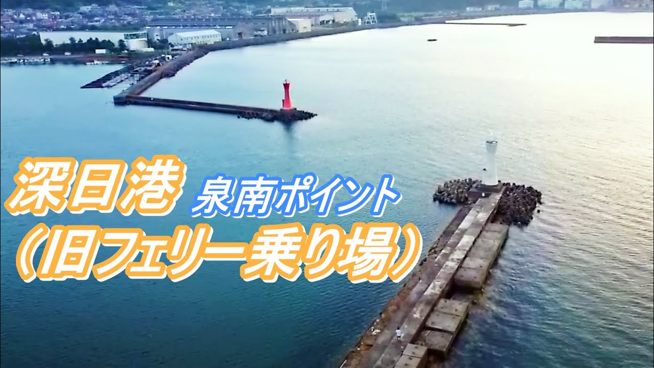 深日港（旧フェリー乗り場）駐車場無料＆横づけＯＫ(一部）！　ファミリーから孤高の釣り師まで広いポイントで色々な釣りが楽しめます！