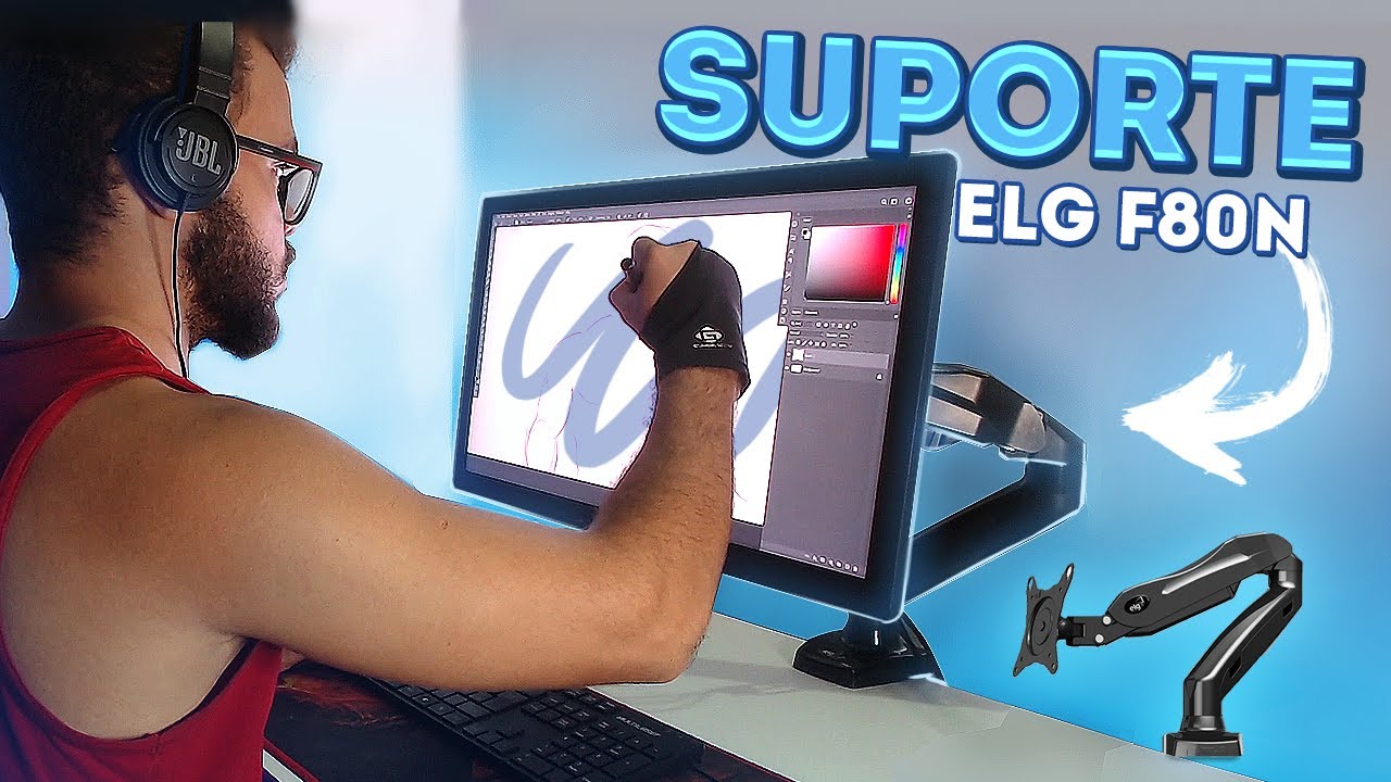 SUPORTE ARTICULADO para PEN DISPLAY VALE A PENA? | Unboxing & Review ELG F80N