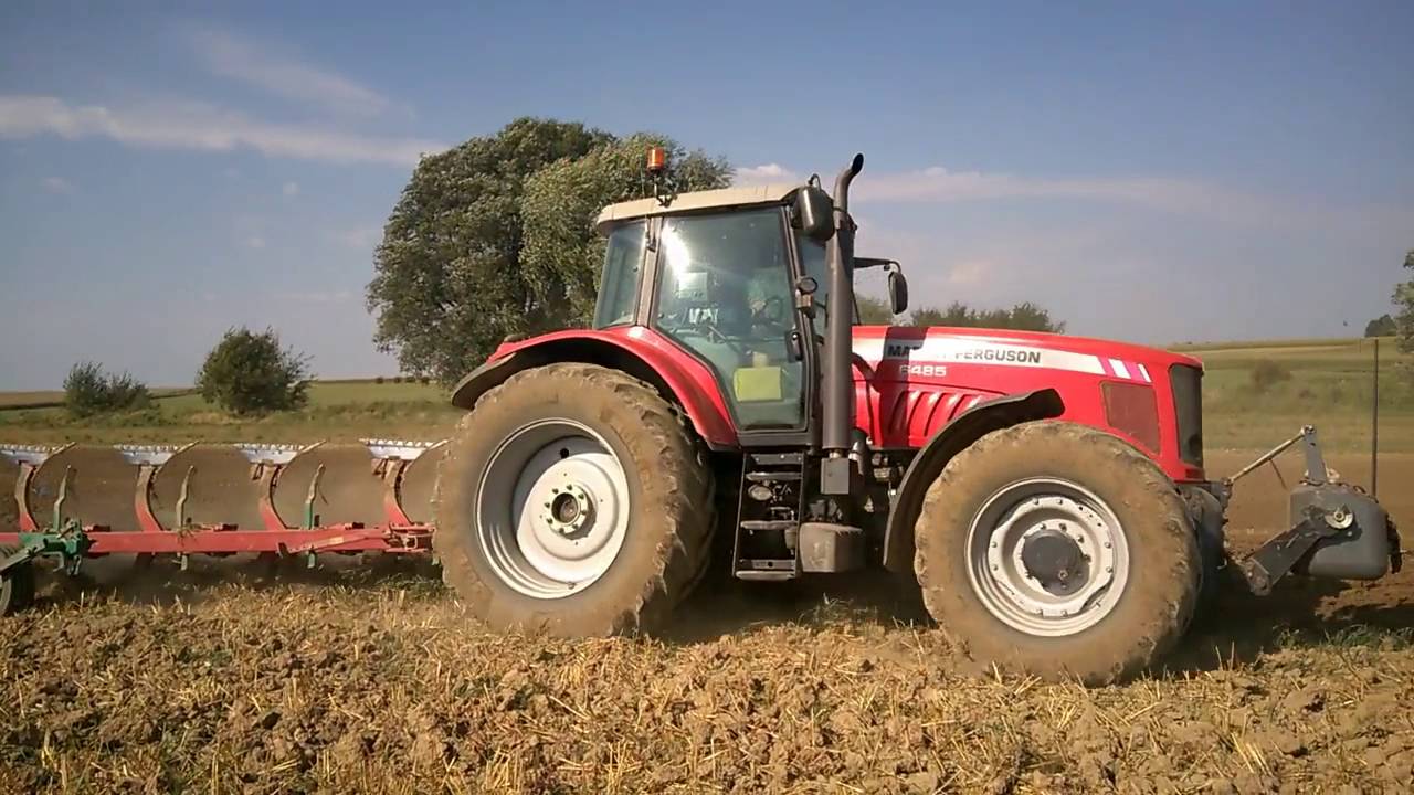 labour et semis d'escourgeons |MF 7616 et 6485, Kvenerland, Sulky, Guttler|