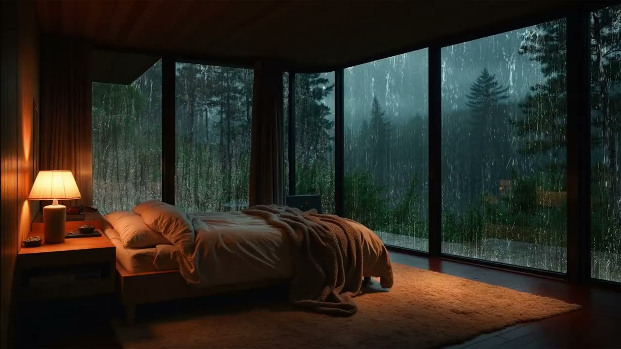 Peaceful Piano Music & Rain Sounds for Deep Sleep and Stress Relief