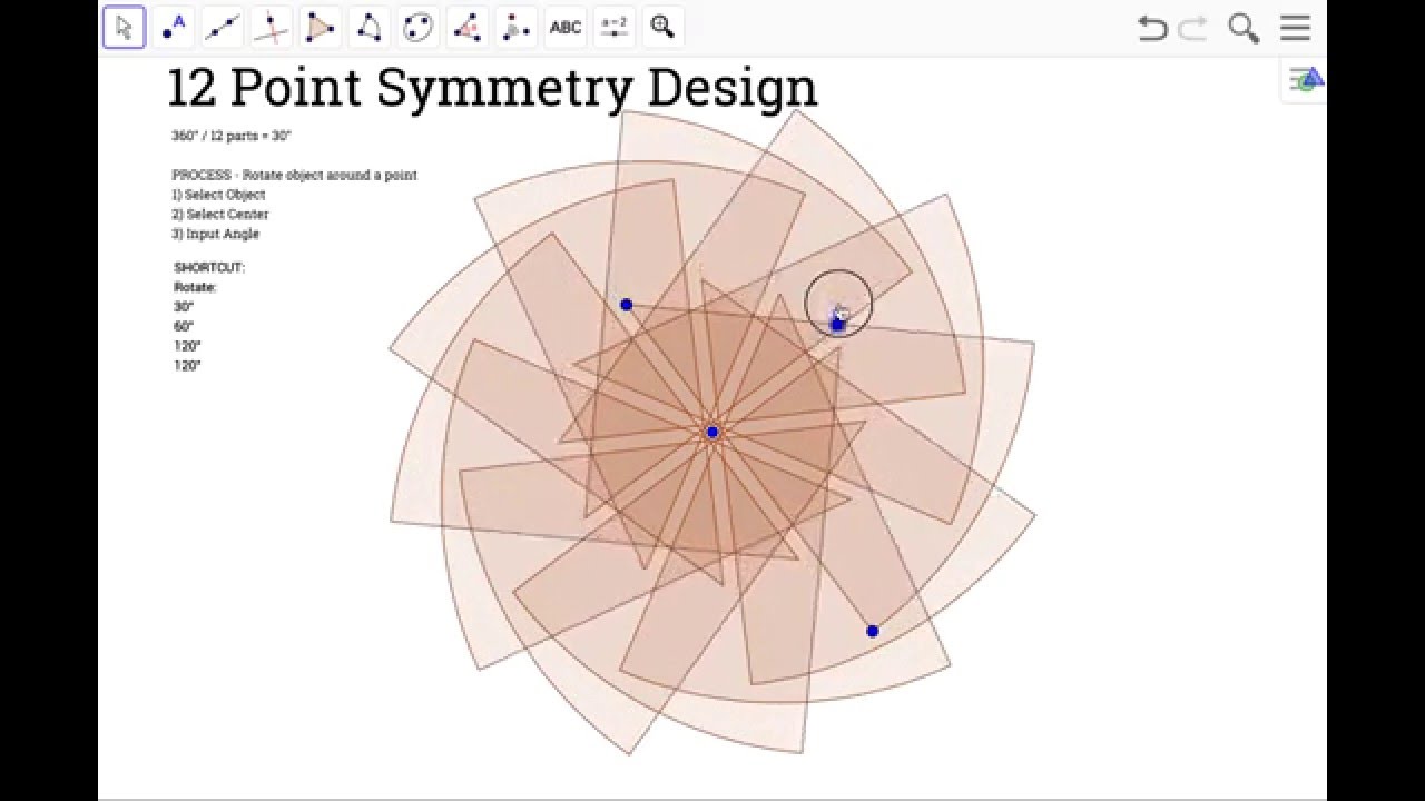 03   12 Point Symmetry Design in GeoGebra