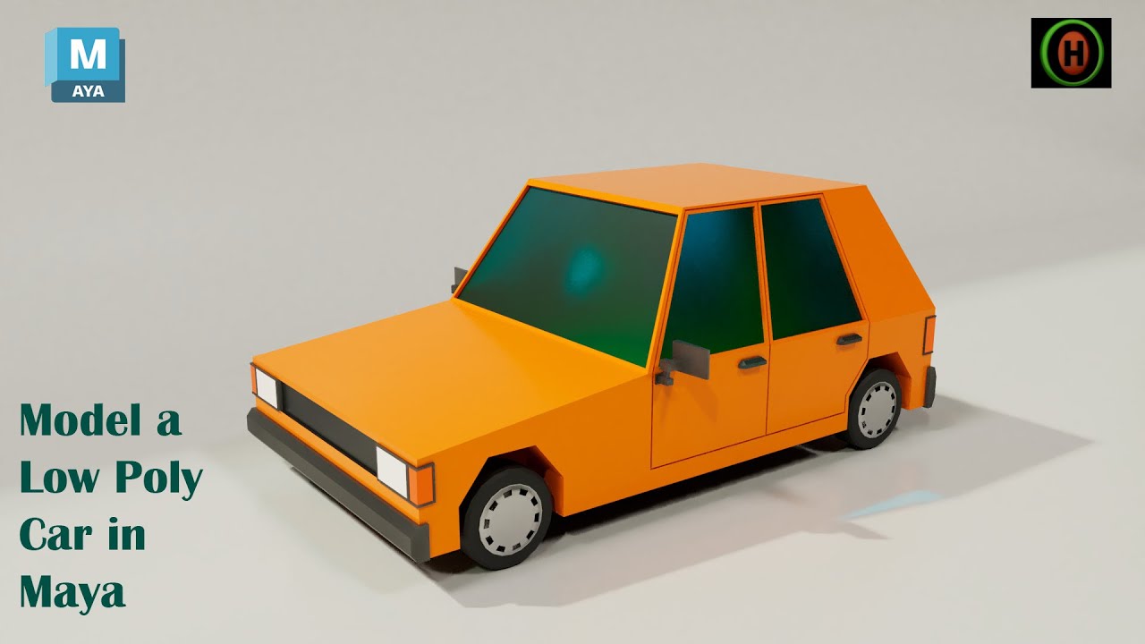 Autodesk Maya | How to Model a Low Poly Cartoon Car.