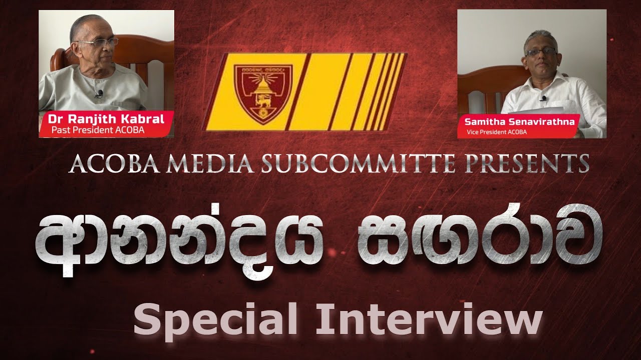 Anandaya Magazine Interview Past President Dr Ranjith Kabral