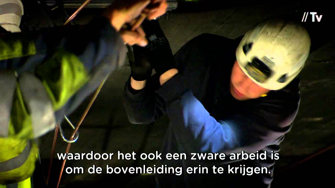 Nieuwe bovenleidingen in de Brusselse Noord-Zuidverbinding
