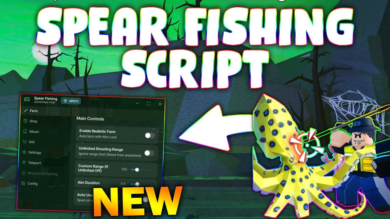 *NEW* Spear Fishing Script (PASTEBIN 2026) (AUTO FORK FAST , SELL ALL , AUTO SHOP )