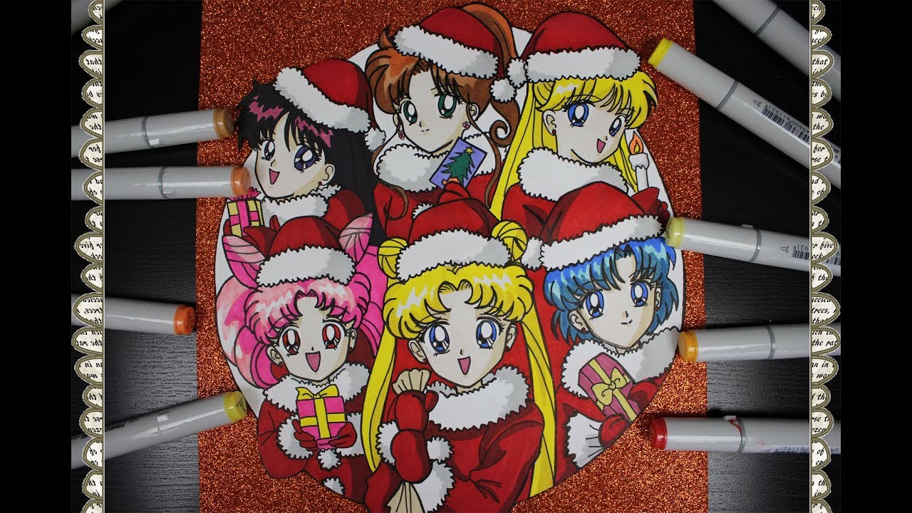 Cómo Dibujar Sailor Moon Feliz Navidad How To Draw Merry Christmas Sailor Moon super S Speed Drawing