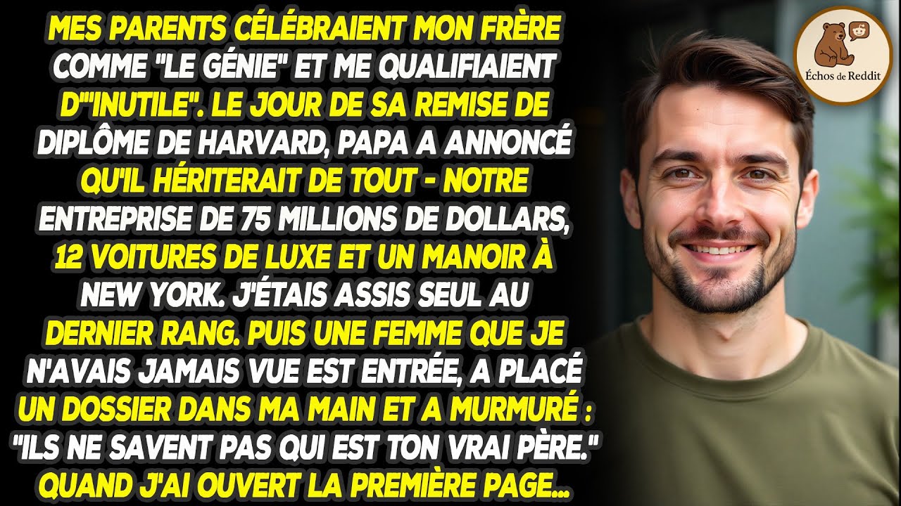 Mes parents m'ont traité de bon à rien et ont donné 75 millions de dollars, des voitures et un...