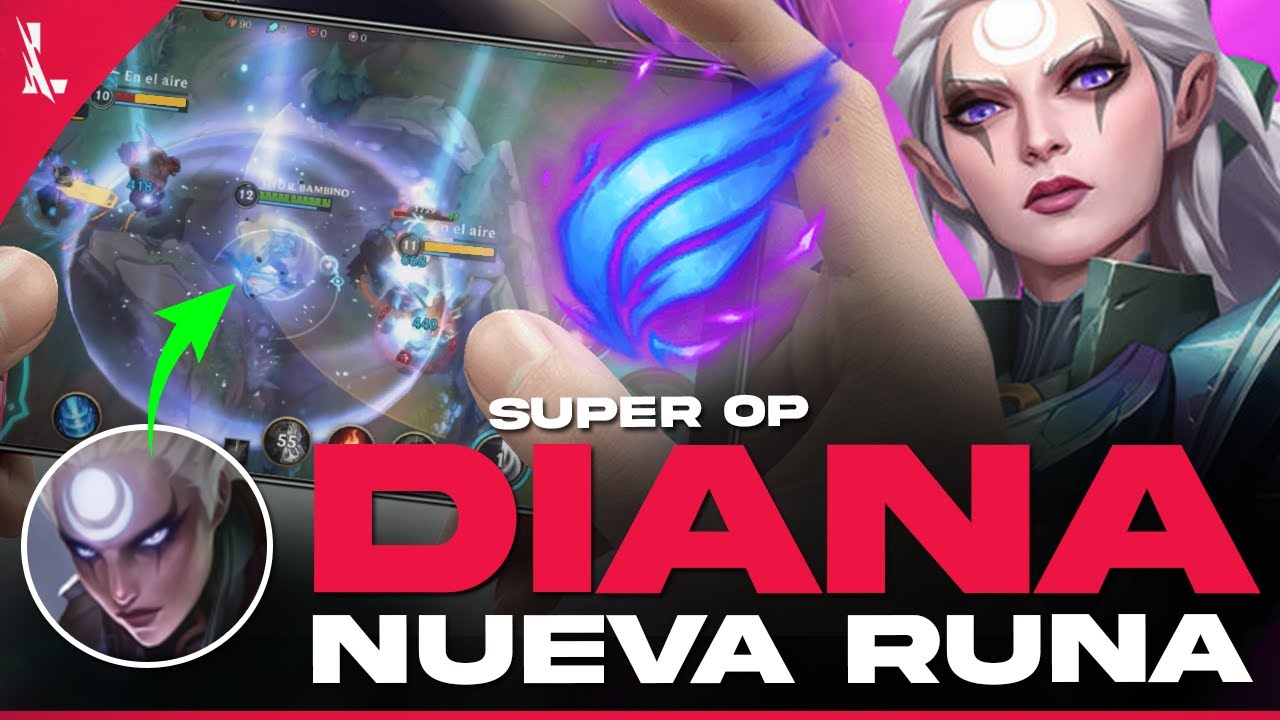 ¡ESTA RUNA HACE QUE DIANA ESTÉ MÁS ROTA! LOL WILD RIFT DIANA - GUIA, BUILD y GAMEPLAY