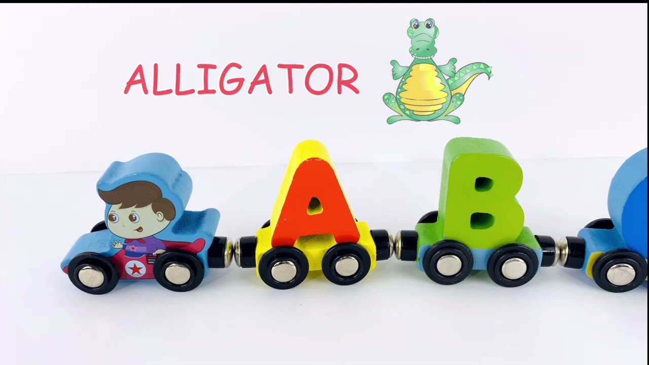 Magnetic Alphabet Train Set | Fun & Educational Wooden ABC Toy with Engine & Storage Box 🚂🔡🧩📦👶