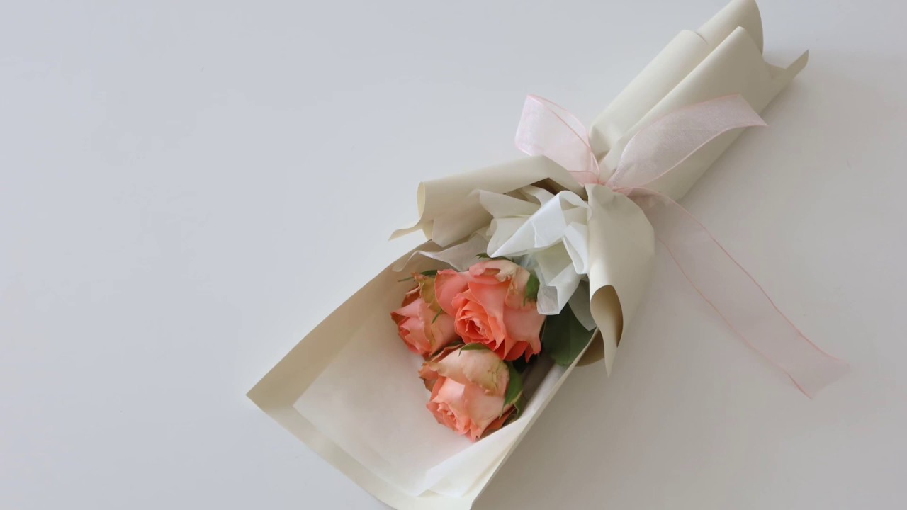 장미 세송이 포장하기 Flower wrapping with three pieces