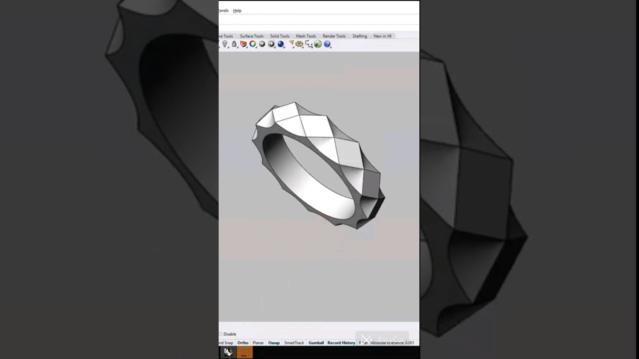 Ring 3d #rhino #tutorial #shorts