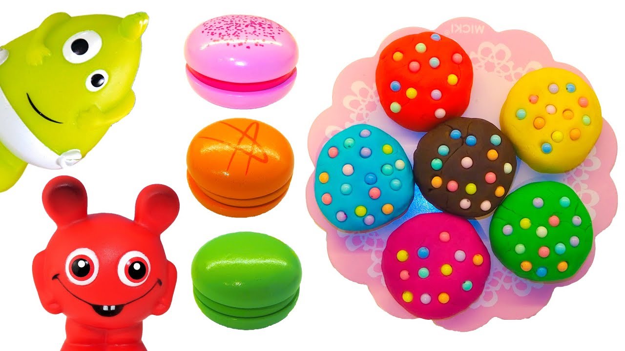 Babblarna gör kakor i Play Doh lera - Lek och Lär dig färger på svenska med Babblarna