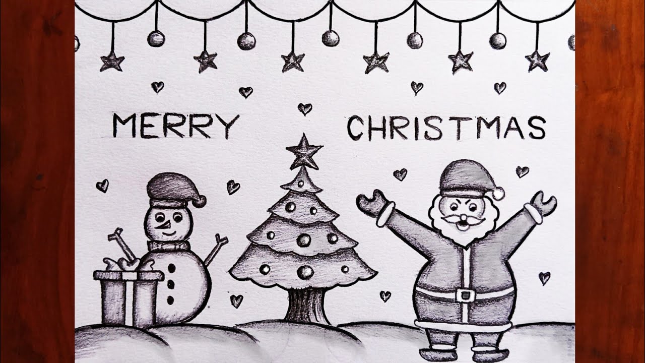 Merry Christmas Drawing Easy
