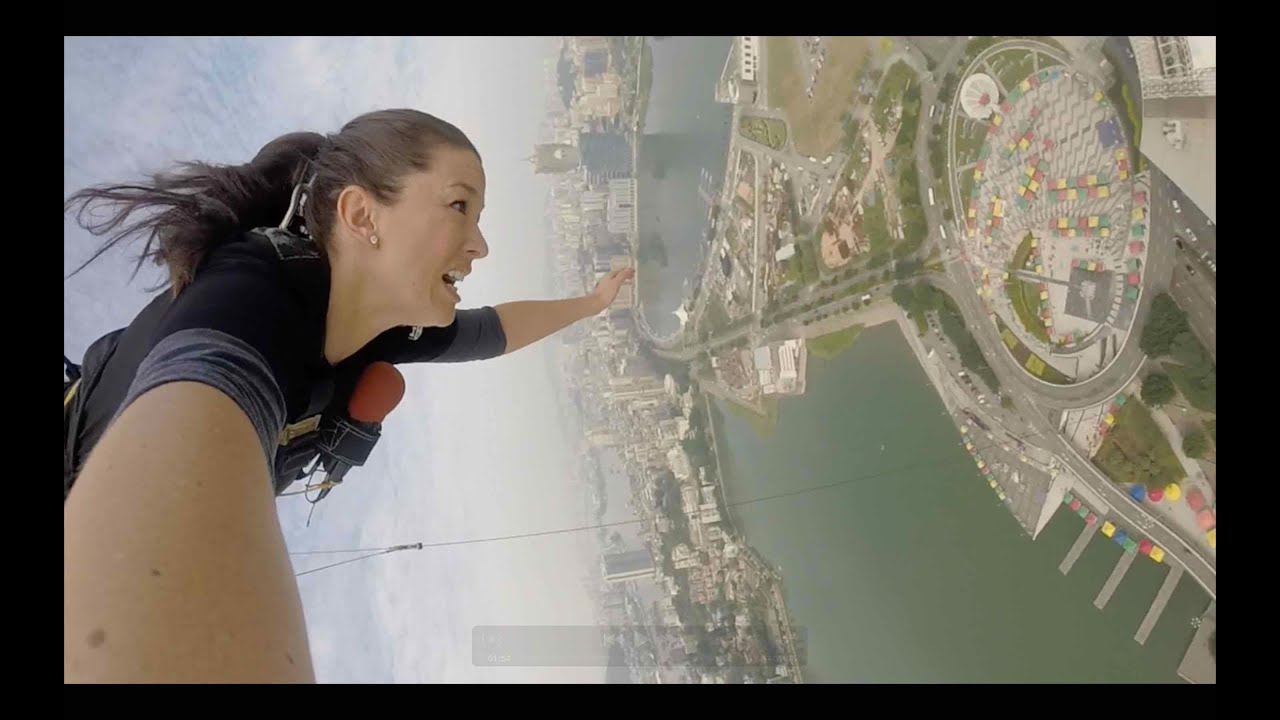 Bungy Jumping off World's Tallest Bungy Jump- Macau Tower