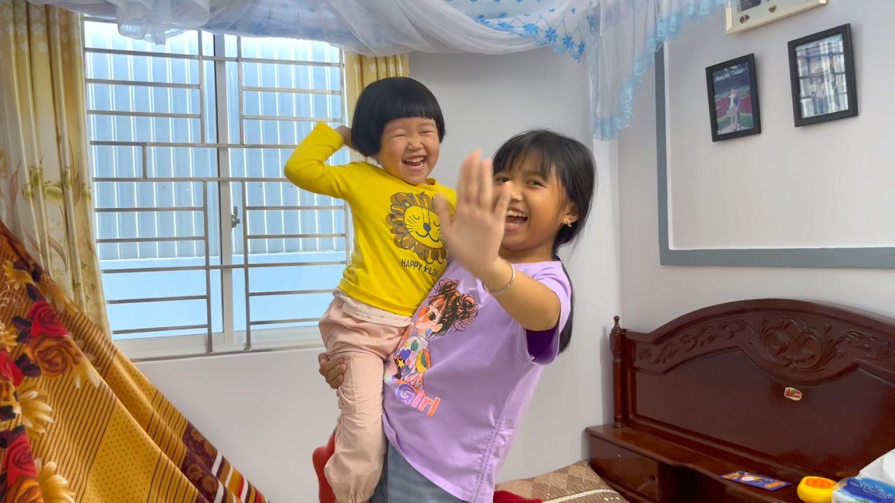 |942| 3 Na ngoan chơi gặp chị my dì đào cũng ngoan dạy em đủ thứ trò | Trần Tiên JP Family