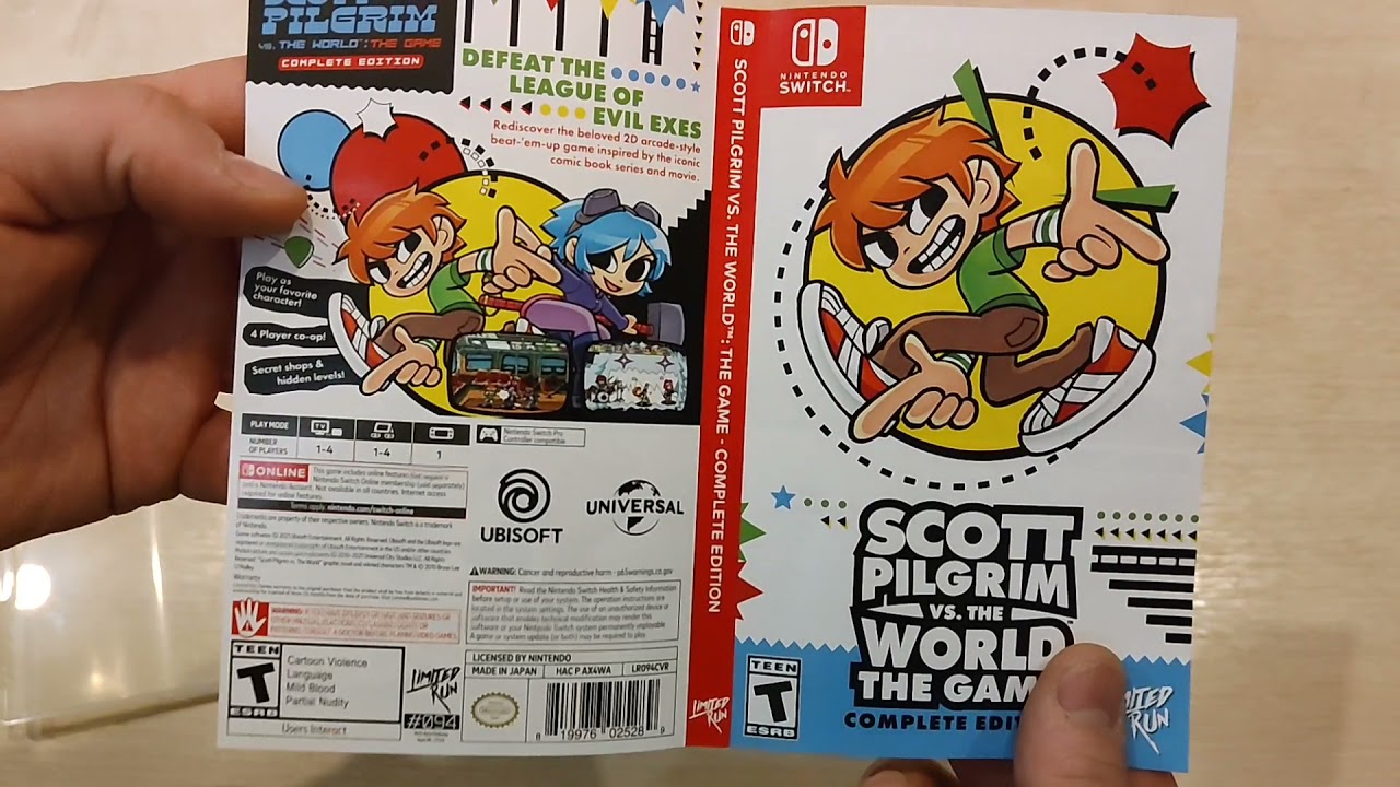 Физическое издание игры Scott Pilgrim vs. the World: The Game на Nintendo Switch.
