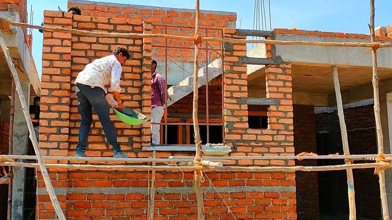 Amazing idea in do Creative new Elevation Design~Extra Brick Design on Wall{187}