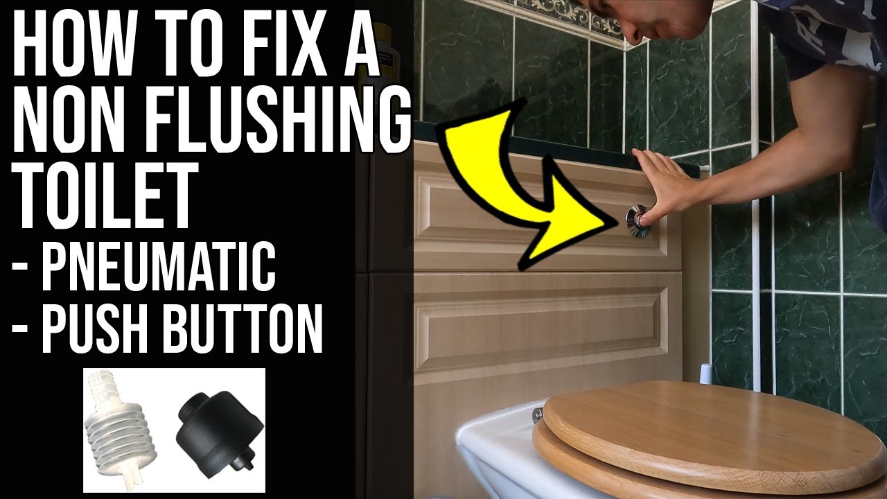 how to fix a non flushing toilet (pneumatic push button flush)